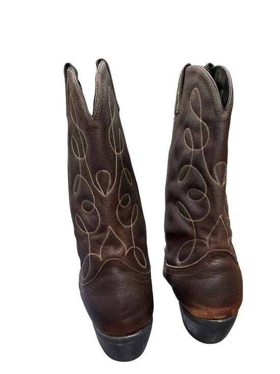 Dan Post mens brown leather embroided cowboy western boots sz 11.5D SKU 10-128 main image 5